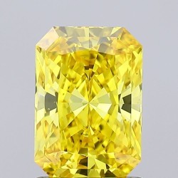 Diament laboratoryjny o barwie fantazyjnej radiant, 1.17ct, VVS2, Fancy Vivid Yellow, IGI LG645492138