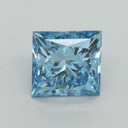 Diament laboratoryjny o barwie fantazyjnej szlif princess, 1.44ct, VVS2, Fancy Vivid Blue, IGI LG644442245