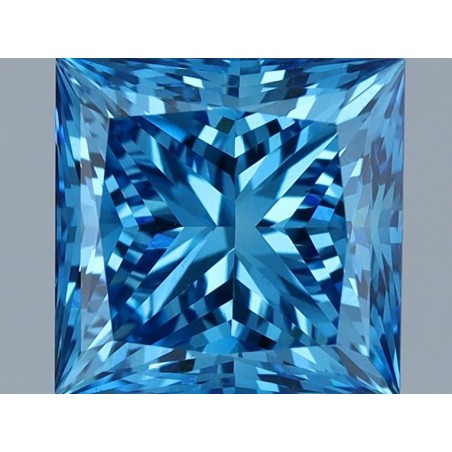 Diament laboratoryjny o barwie fantazyjnej szlif princess, 1ct, VVS2, Fancy Vivid Blue, IGI LG541279287