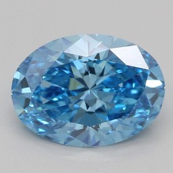 Diament laboratoryjny o barwie fantazyjnej szlif owalny, 1ct, VVS2, Fancy Vivid Blue, IGI LG648442073