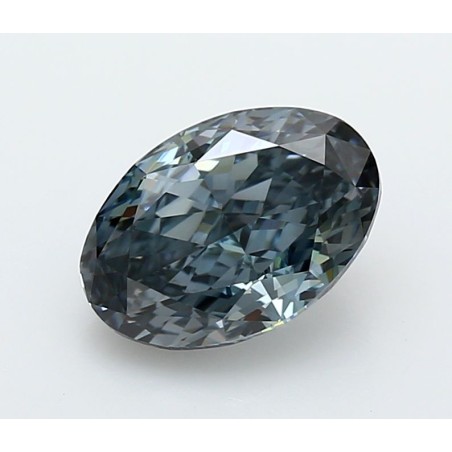 Diament laboratoryjny o barwie fantazyjnej szlif owalny, 2.25ct, VVS1, Fancy Vivid Gray, IGI LG741532744