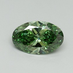 Diament laboratoryjny o barwie fantazyjnej szlif owalny, 1.27ct, VVS1, Fancy Vivid Green, IGI LG636491232