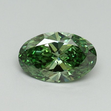 Diament laboratoryjny o barwie fantazyjnej szlif owalny, 1.27ct, VVS1, Fancy Vivid Green, IGI LG636491232