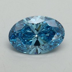 Diament laboratoryjny o barwie fantazyjnej szlif owalny, 1.27ct, VVS2, Fancy Vivid Blue, IGI LG620484991