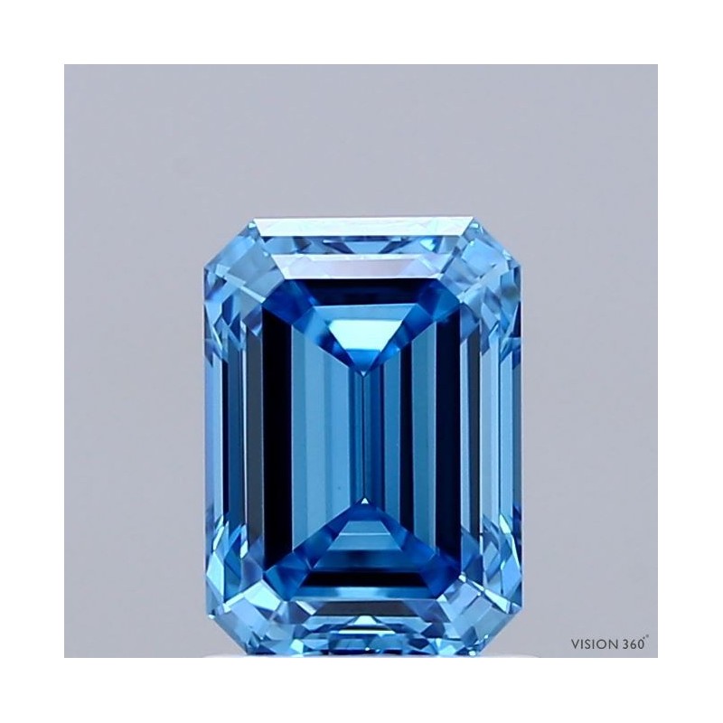 Diament laboratoryjny o barwie fantazyjnej szlif szmaragdowy, 1.53ct, VVS2, Fancy Vivid Blue, IGI LG739526247 Diament laboratoryjny o barwie fantazyjnej szlif szmaragdowy, 1.53ct, VVS2, Fancy Vivid Blue, IGI LG739526247