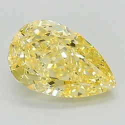 Diament laboratoryjny o barwie fantazyjnej szlif gruszkowy, 1.14ct, VVS2, Fancy Intense Yellow, IGI LG719508524