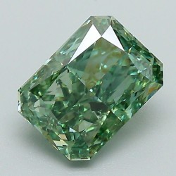 Diament laboratoryjny o barwie fantazyjnej radiant, 1.58ct, VVS2, Fancy Vivid Green, IGI LG660491087