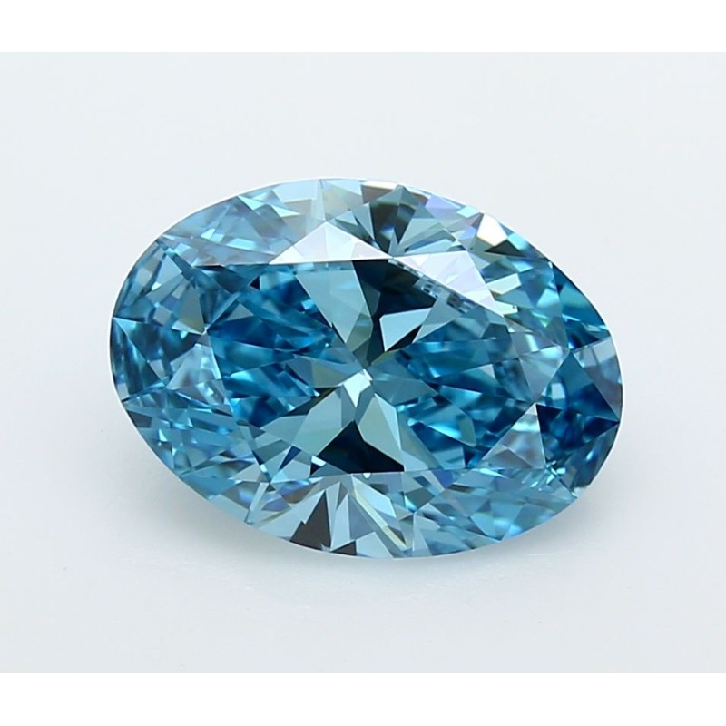 Diament laboratoryjny o barwie fantazyjnej szlif owalny, 2.97ct, VVS1, Fancy Vivid Blue, IGI LG741532756
