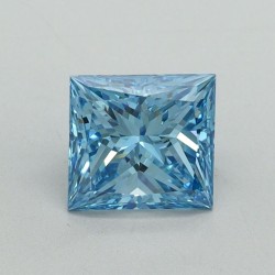 Diament laboratoryjny o barwie fantazyjnej szlif princess, 1.12ct, VVS2, Fancy Vivid Blue, IGI LG644405197