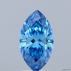 Diament laboratoryjny o barwie fantazyjnej markiza, 1.51ct, VVS2, Fancy Vivid Blue, IGI LG739506194
