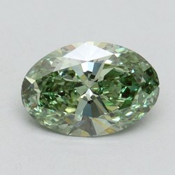 Diament laboratoryjny o barwie fantazyjnej szlif owalny, 1.11ct, VVS2, Fancy Vivid Green, IGI LG614315005