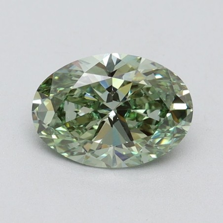 Diament laboratoryjny o barwie fantazyjnej szlif owalny, 1.1ct, VVS2, Fancy Intense Green, IGI LG611394694