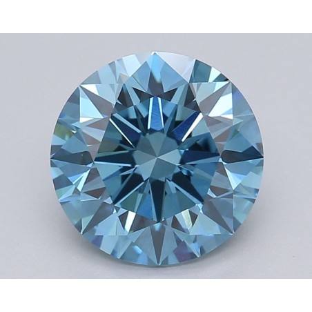 Diament laboratoryjny o barwie fantazyjnej szlif okrągły, 2.52ct, VVS2, Fancy Vivid Blue, IGI LG615361340