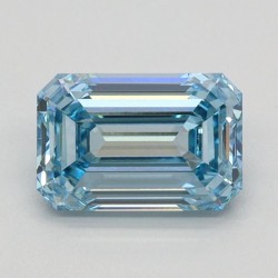 Diament laboratoryjny o barwie fantazyjnej szlif szmaragdowy, 1.12ct, VVS2, Fancy Intense Blue, IGI LG620424096