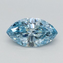 Diament laboratoryjny o barwie fantazyjnej markiza, 0.7ct, VVS2, Fancy Vivid Blue, IGI LG626424609