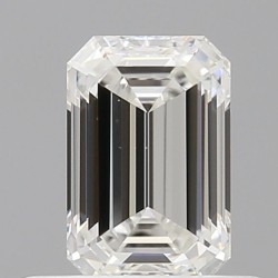 Diament szlif szmaragdowy, 0.5ct, VVS2, H, GIA 5533250928