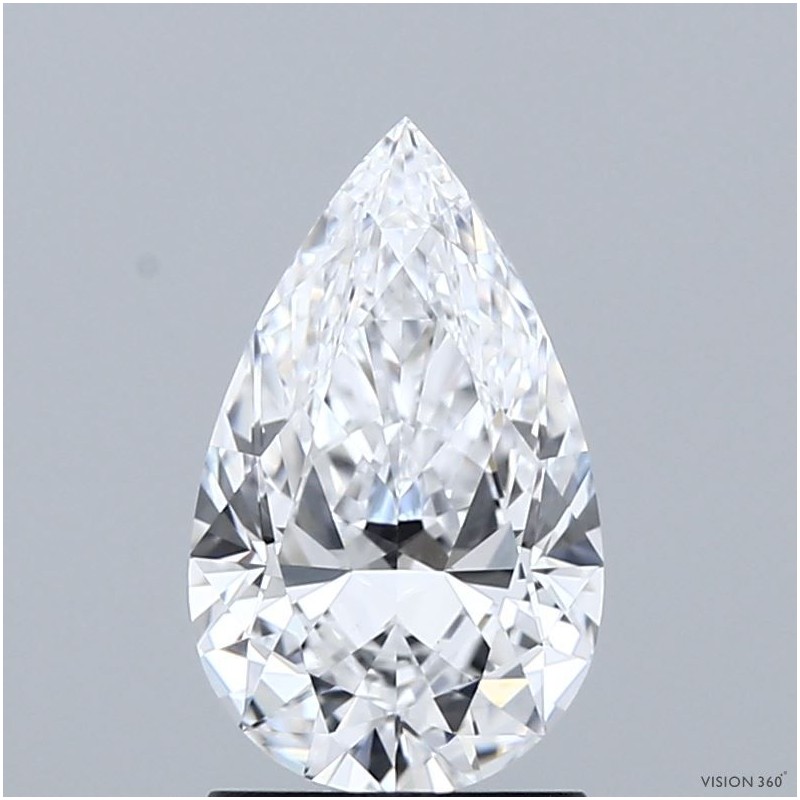 Diament szlif gruszkowy, 1.53ct, VVS1, D, GIA 7532275623