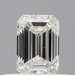 Diament szlif szmaragdowy, 0.5ct, SI1, I, GIA 6531592601