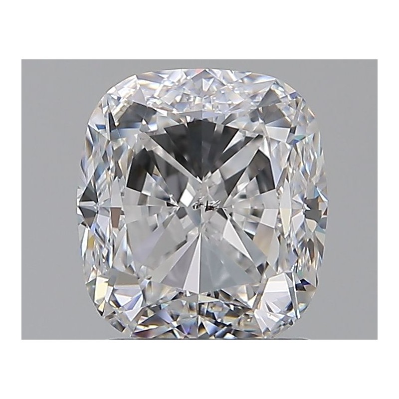 Diament szlif poduszkowy brylantowy, 2ct, SI1, D, GIA 2424757505