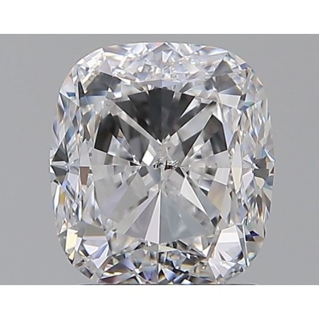 Diament szlif poduszkowy brylantowy, 2ct, SI1, D, GIA 2424757505