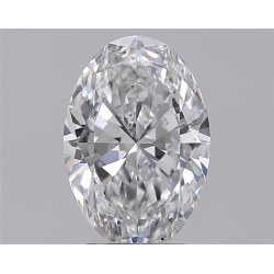 Diament szlif owalny, 2ct, SI1, D, GIA 6512890124