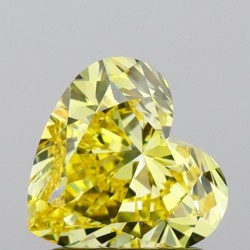 Diament laboratoryjny o barwie fantazyjnej serce, 1.5ct, VVS2, Fancy Vivid Yellow, IGI LG656402852