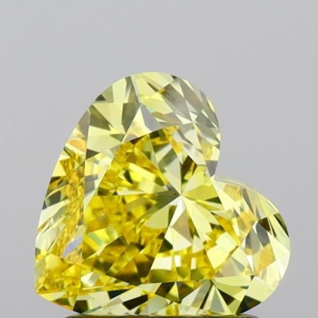 Diament laboratoryjny o barwie fantazyjnej serce, 1.5ct, VVS2, Fancy Vivid Yellow, IGI LG656402852