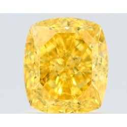Diament o barwie fantazyjnej szlif poduszkowy brylantowy, 1.01ct, VS1, Fancy Vivid Yellow, GIA 6512905307