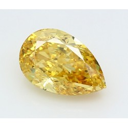 Diament laboratoryjny o barwie fantazyjnej szlif gruszkowy, 2.57ct, VVS2, Fancy Vivid Yellow, IGI LG660446474