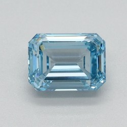 Diament laboratoryjny o barwie fantazyjnej szlif szmaragdowy, 0.55ct, VVS2, Fancy Intense Blue, IGI LG584356878
