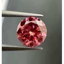 Diament o barwie fantazyjnej szlif okrągły, 1.13ct, VS2, Fancy Vivid Pink, IGI 680577676