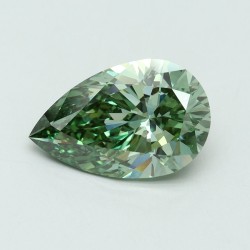 Diament laboratoryjny o barwie fantazyjnej szlif gruszkowy, 3ct, VVS2, Fancy Vivid Green, IGI LG615345941