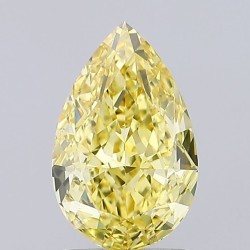 Diament laboratoryjny o barwie fantazyjnej szlif gruszkowy, 1.64ct, VVS2, Fancy Vivid Yellow, IGI LG656496393