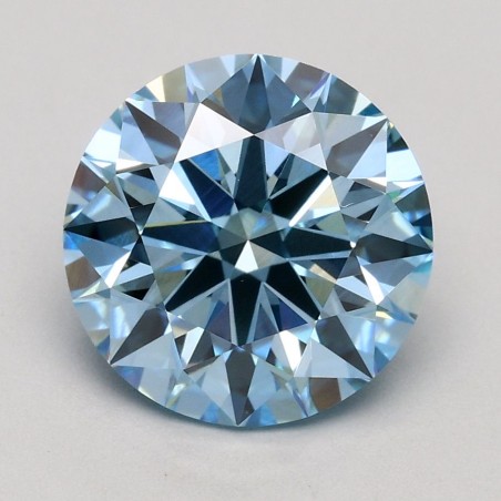 Diament laboratoryjny o barwie fantazyjnej szlif okrągły, 2.01ct, VVS2, Fancy Intense Blue, IGI LG627473487