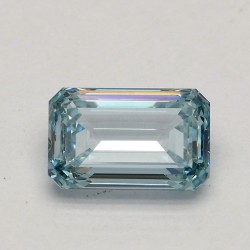 Diament laboratoryjny o barwie fantazyjnej szlif szmaragdowy, 1ct, VVS2, Fancy Intense Greenish Blue, IGI LG508153527
