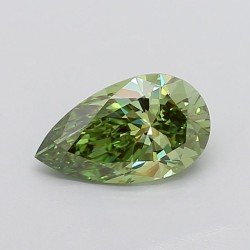 Diament laboratoryjny o barwie fantazyjnej szlif gruszkowy, 2.03ct, VVS2, Fancy Vivid Green, IGI LG732534471