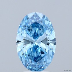 Diament laboratoryjny o barwie fantazyjnej szlif owalny, 2.06ct, VVS2, Fancy Vivid Blue, IGI LG741529939