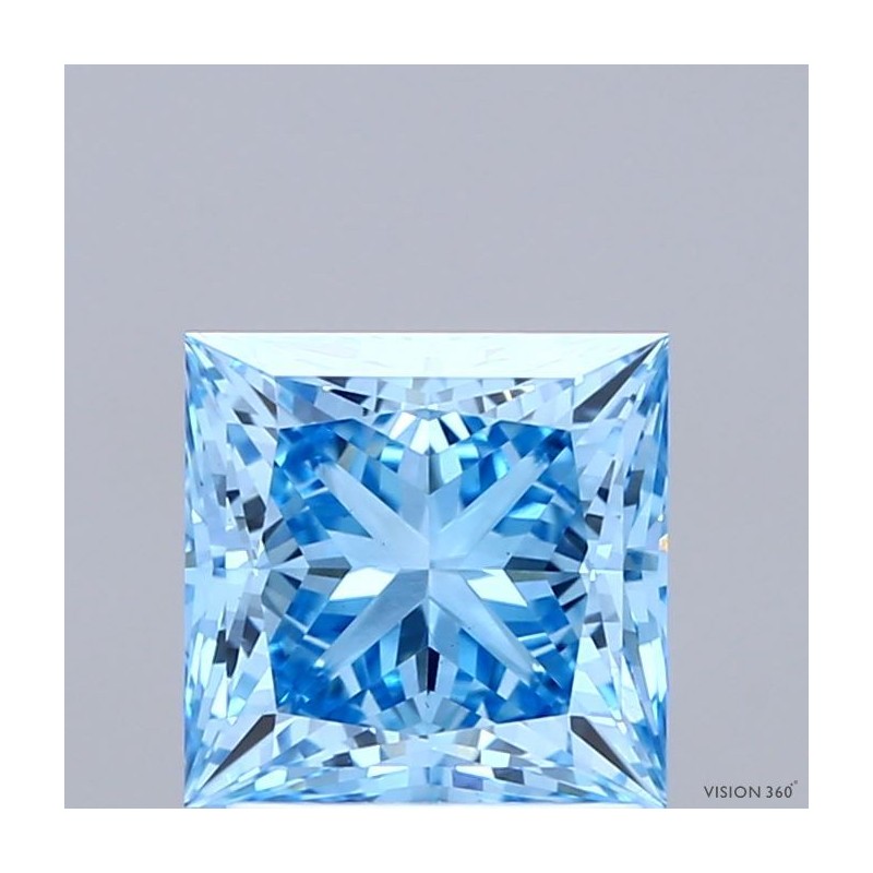 Diament laboratoryjny o barwie fantazyjnej szlif princess, 2.05ct, VVS2, Fancy Vivid Blue, IGI LG737559720 Diament laboratoryjny o barwie fantazyjnej szlif princess, 2.05ct, VVS2, Fancy Vivid Blue, IGI LG737559720