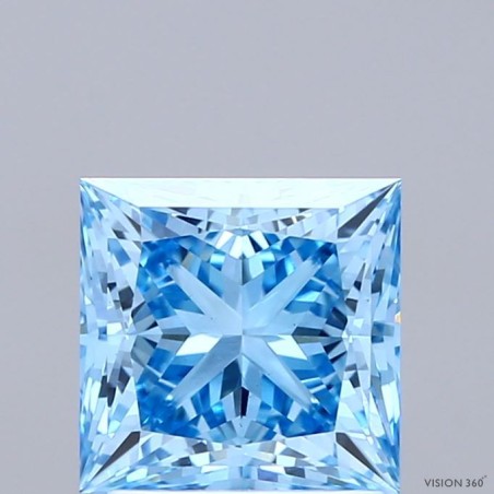 Diament laboratoryjny o barwie fantazyjnej szlif princess, 2.05ct, VVS2, Fancy Vivid Blue, IGI LG737559720
