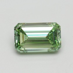 Diament laboratoryjny o barwie fantazyjnej szlif szmaragdowy, 1ct, VVS2, Fancy Vivid Green, IGI LG615361221