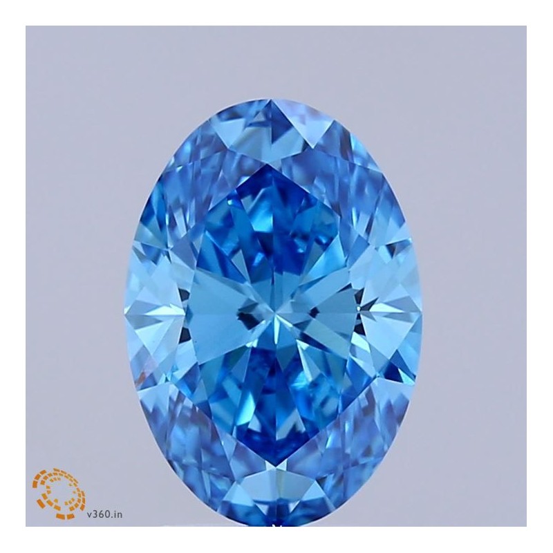 Diament laboratoryjny o barwie fantazyjnej szlif owalny, 2.02ct, VVS2, Fancy Vivid Blue, IGI LG739523788
