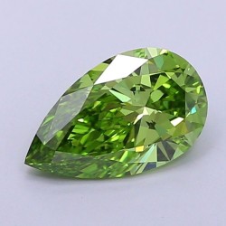 Diament laboratoryjny o barwie fantazyjnej szlif gruszkowy, 1.15ct, VVS2, Fancy Vivid Green, IGI LG700502738