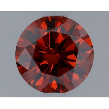 Diament laboratoryjny o barwie fantazyjnej szlif okrągły, 0.51ct, VVS1, Fancy Vivid Reddish Orange, IGI LG668423649