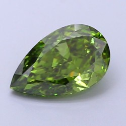 Diament laboratoryjny o barwie fantazyjnej szlif gruszkowy, 1.16ct, VVS2, Fancy Vivid Green, IGI LG707503761