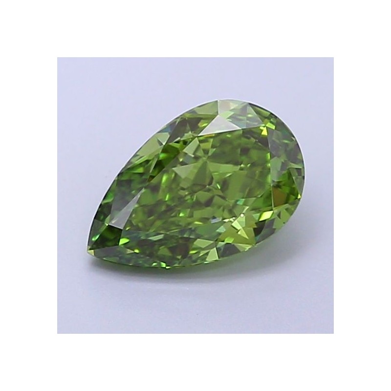Diament laboratoryjny o barwie fantazyjnej szlif gruszkowy, 1.28ct, VVS2, Fancy Vivid Green, IGI LG707503763