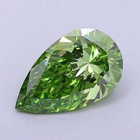 Diament laboratoryjny o barwie fantazyjnej szlif gruszkowy, 1.06ct, VVS2, Fancy Vivid Green, IGI LG700502786