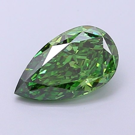 Diament laboratoryjny o barwie fantazyjnej szlif gruszkowy, 1.05ct, VVS2, Fancy Vivid Green, IGI LG713528322