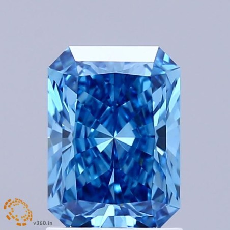 Diament laboratoryjny o barwie fantazyjnej radiant, 1.57ct, VVS2, Fancy Vivid Blue, IGI LG739506225