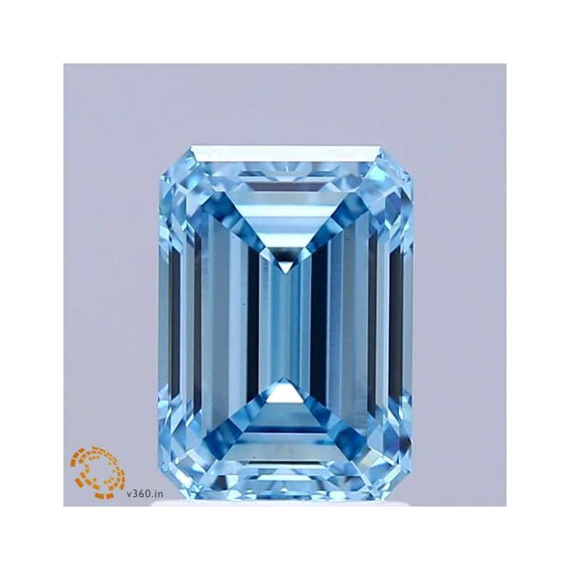 Diament laboratoryjny o barwie fantazyjnej szlif szmaragdowy, 1.83ct, VVS2, Fancy Vivid Blue, IGI LG741514133