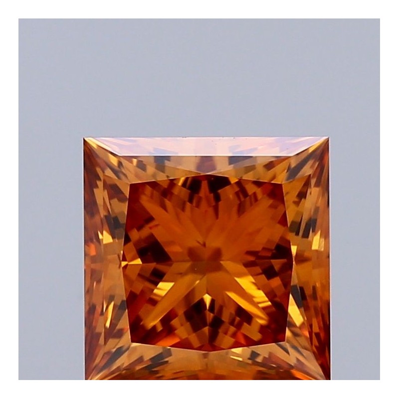 Diament laboratoryjny o barwie fantazyjnej szlif princess, 1.55ct, VVS2, Fancy Vivid Orange, IGI LG741529918
